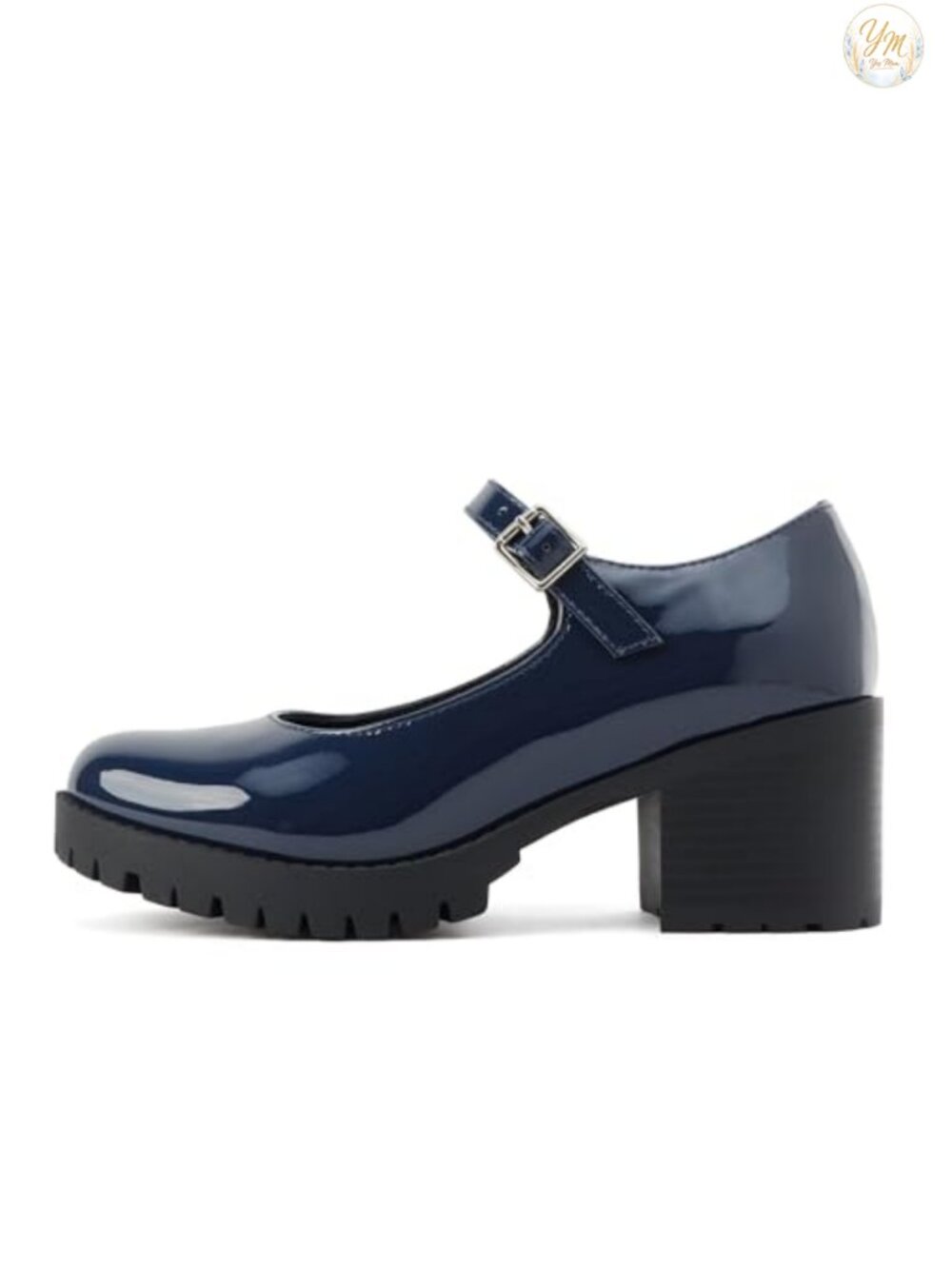 Soda Mary Jane Pump Chunky Block Heel Round Toe Adjustable Strap